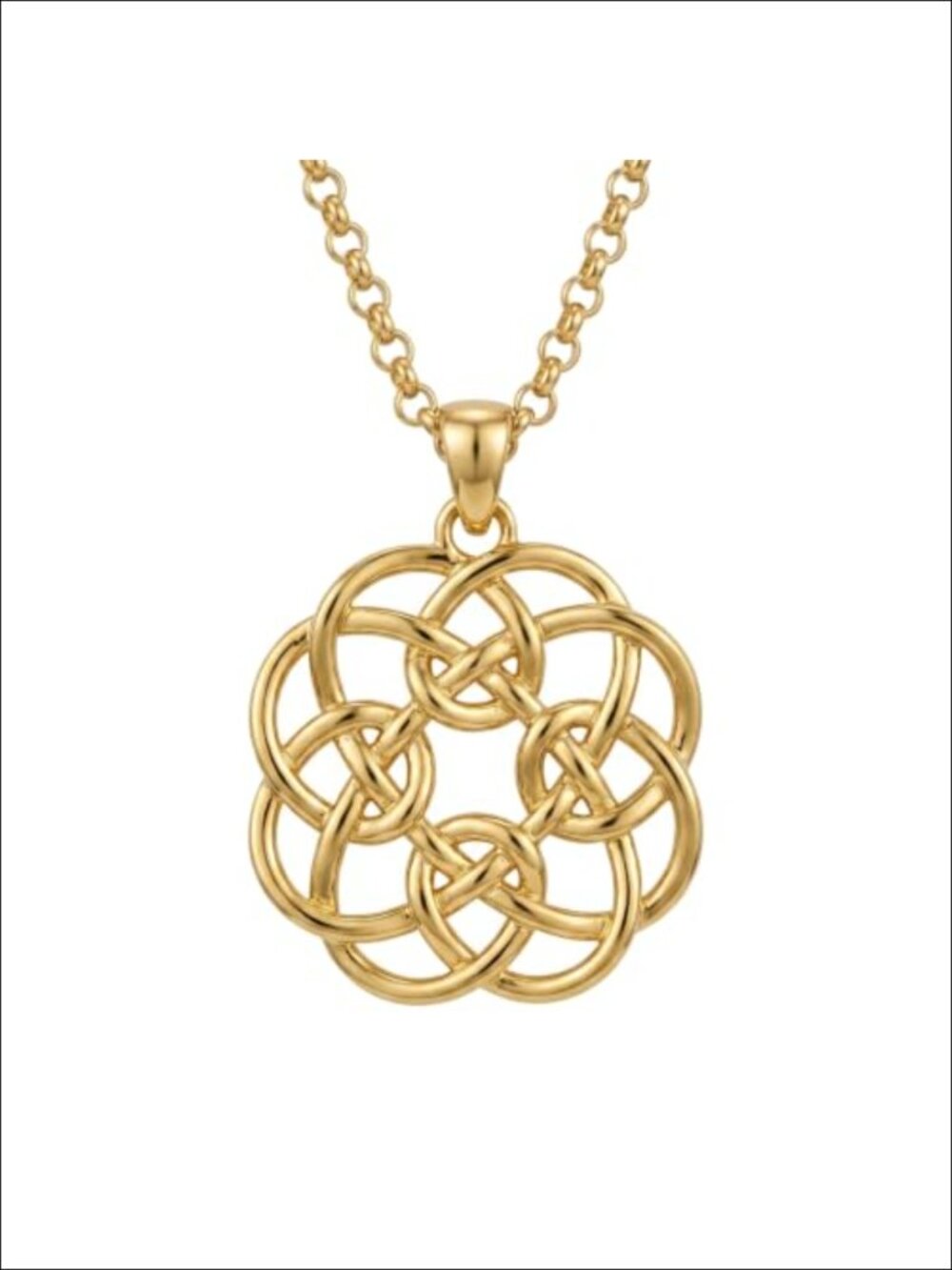 Celtic Knot Pendant Necklace for Women Vintage Gold Charm